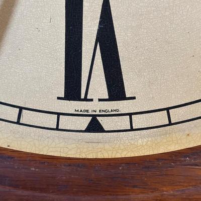 LOT 98: Made in England 16" Round Oak Wall Clock, British Jerome Movements