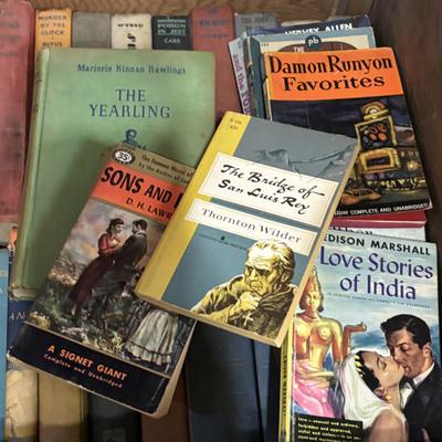 LOT 99: Crate of Vintage Books Various Authors & Subjects