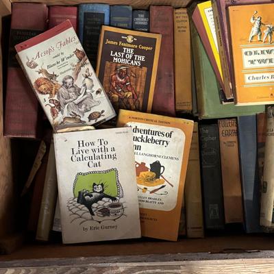LOT 99: Crate of Vintage Books Various Authors & Subjects
