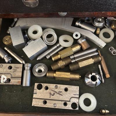 LOT 100: Vintage Toolbox with Precision/Machinist Tools and/or Parts