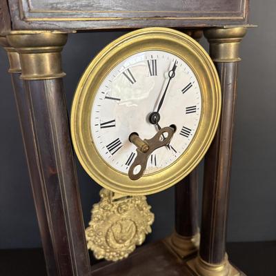 LOT 101: French Empire Style Mantel Clock