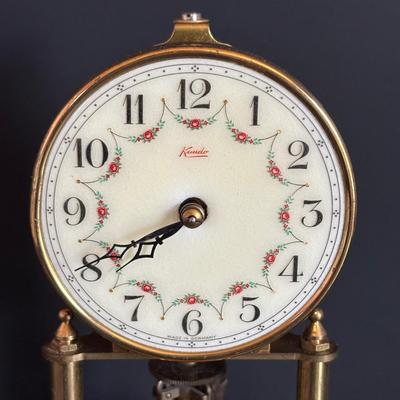 LOT 105: Vintage Print of Rheims Cathedral & Kundo Anniversary Clock