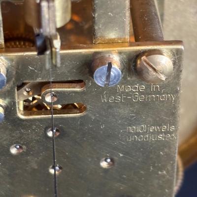 LOT 105: Vintage Print of Rheims Cathedral & Kundo Anniversary Clock