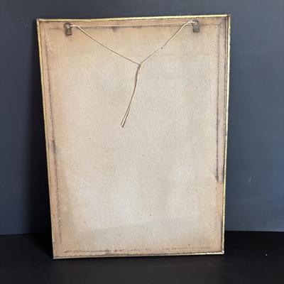 LOT 106: Vintage Print of "Old Beech Trees in Winter" & Schatz Anniversary Clock