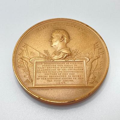 LOT 109: Bronze Medals / Tokens - Harry S. Truman and Major General Winfield Scott