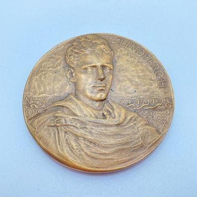 LOT 110: Collection of Bronze Metals / Tokens - Charles Lindbergh, Joseph Francis and Orville & Wilbur Wright,
