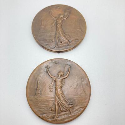 LOT 110: Collection of Bronze Metals / Tokens - Charles Lindbergh, Joseph Francis and Orville & Wilbur Wright,
