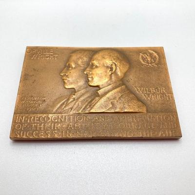 LOT 110: Collection of Bronze Metals / Tokens - Charles Lindbergh, Joseph Francis and Orville & Wilbur Wright,