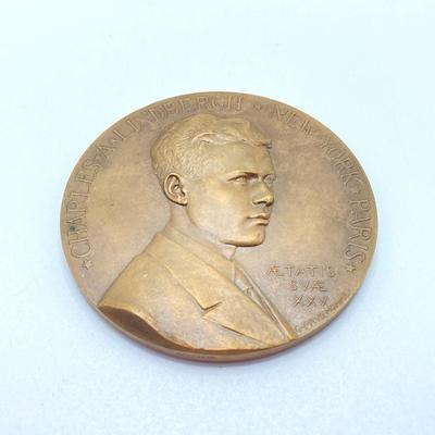 LOT 110: Collection of Bronze Metals / Tokens - Charles Lindbergh, Joseph Francis and Orville & Wilbur Wright,
