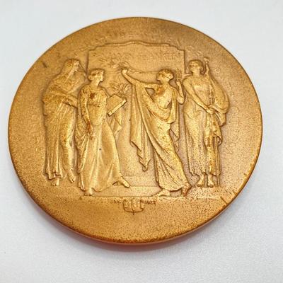 LOT 112: Collection of Bronze Medals / Tokens - John F. Kennedy, Dwight D. Eisenhower, Benjamin Franklin, Andrew Johnson and John and...