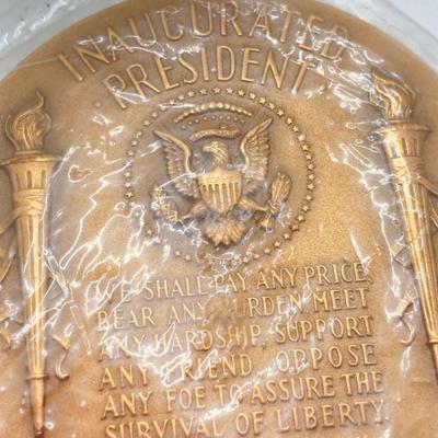 LOT 112: Collection of Bronze Medals / Tokens - John F. Kennedy, Dwight D. Eisenhower, Benjamin Franklin, Andrew Johnson and John and...