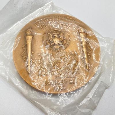 LOT 112: Collection of Bronze Medals / Tokens - John F. Kennedy, Dwight D. Eisenhower, Benjamin Franklin, Andrew Johnson and John and...