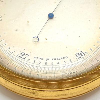 LOT 113: Vintage Made in England Compensated Barometer with Case