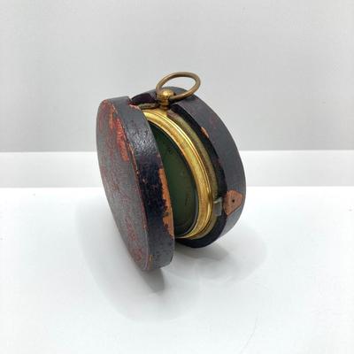 LOT 113: Vintage Made in England Compensated Barometer with Case