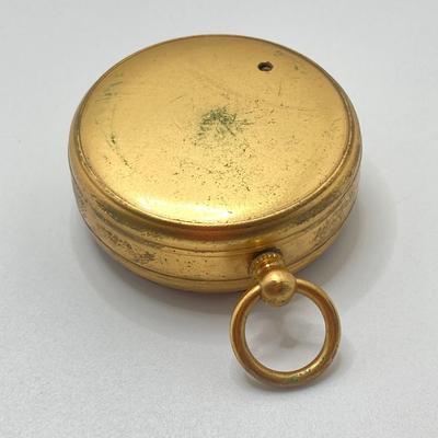 LOT 115: Vintage Made in England ATCO Compensated Pocket Barometer in Case