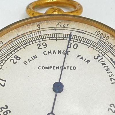 LOT 115: Vintage Made in England ATCO Compensated Pocket Barometer in Case