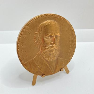 LOT 116: Five Bronze Metals / Tokens - Jackie Robinson, Lyman J. Cage, Diamond Jubilee and More