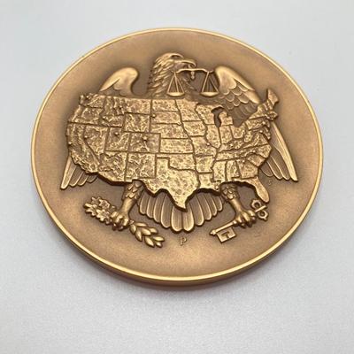 LOT 116: Five Bronze Metals / Tokens - Jackie Robinson, Lyman J. Cage, Diamond Jubilee and More