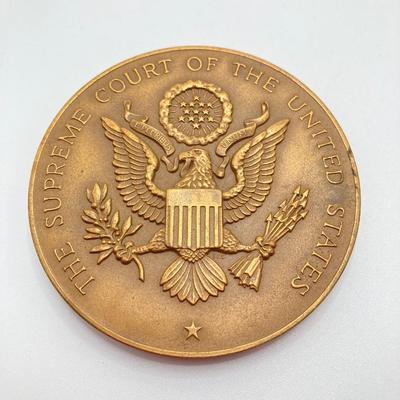 LOT 117: Seven Bronze Medals / Tokens - Richard Nixon, Gerald Ford, Chief Justice John Jay, Chief Justice John Rutledge, Chief Justice...