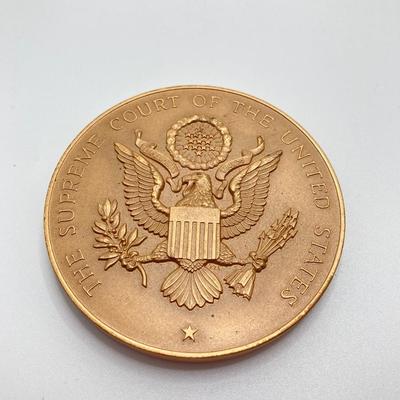 LOT 117: Seven Bronze Medals / Tokens - Richard Nixon, Gerald Ford, Chief Justice John Jay, Chief Justice John Rutledge, Chief Justice...