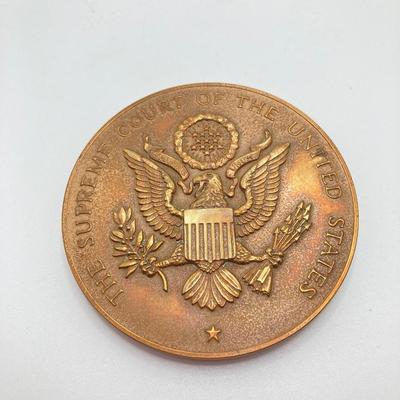 LOT 117: Seven Bronze Medals / Tokens - Richard Nixon, Gerald Ford, Chief Justice John Jay, Chief Justice John Rutledge, Chief Justice...