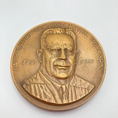 LOT 117: Seven Bronze Medals / Tokens - Richard Nixon, Gerald Ford, Chief Justice John Jay, Chief Justice John Rutledge, Chief Justice...