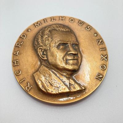 LOT 117: Seven Bronze Medals / Tokens - Richard Nixon, Gerald Ford, Chief Justice John Jay, Chief Justice John Rutledge, Chief Justice...
