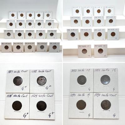 LOT 120: Large Collection of U.S. Indian Head Pennies
