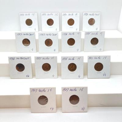 LOT 120: Large Collection of U.S. Indian Head Pennies