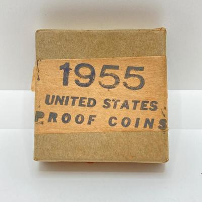 LOT 122: 1951, 1954 and 1955 U.S. Mint Proof Sets in Original Boxes