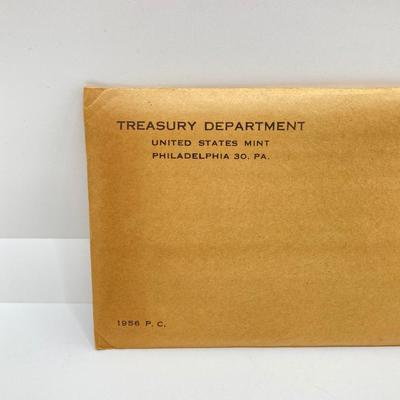 LOT 126: Pair of 1956 U.S. Mint Coin Proof Sets in Original Sealed Envelopes
