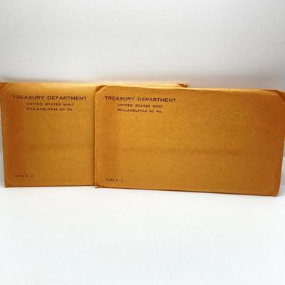 LOT 126: Pair of 1956 U.S. Mint Coin Proof Sets in Original Sealed Envelopes