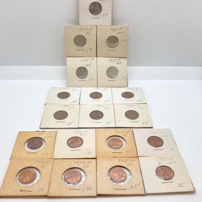 LOT 128: Large U.S. Penny / Cent Coin Collection in Protective Covers