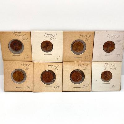 LOT 128: Large U.S. Penny / Cent Coin Collection in Protective Covers