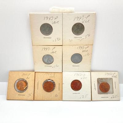 LOT 128: Large U.S. Penny / Cent Coin Collection in Protective Covers
