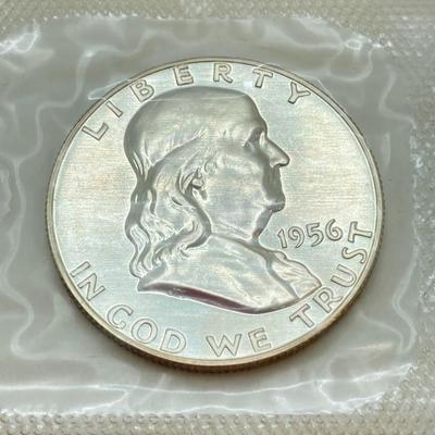 LOT 130: 1955 and 1956 U.S. Philadelphia Mint Coin Proof Sets with Original Envelopes