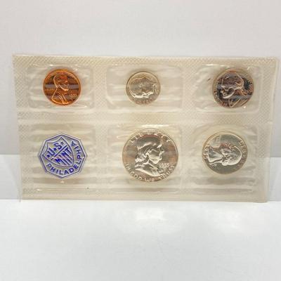 LOT 130: 1955 and 1956 U.S. Philadelphia Mint Coin Proof Sets with Original Envelopes