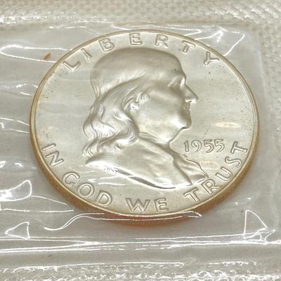 LOT 130: 1955 and 1956 U.S. Philadelphia Mint Coin Proof Sets with Original Envelopes