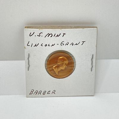 LOT 131: U.S. Mint Coins - (3) Barber Coins (Lincoln / Washington, Lincoln - Garfield, Lincoln - Grant), (3) Small Silver Coins (John F....