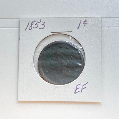 LOT 133: Nine U.S. Large One Cent Coins