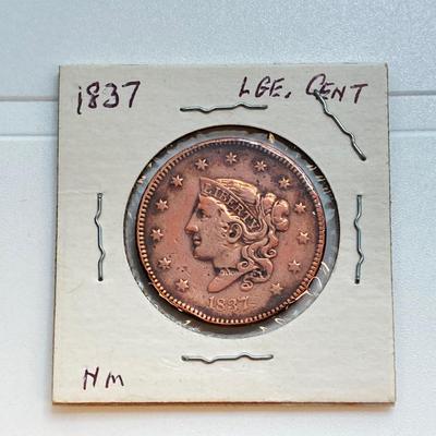 LOT 133: Nine U.S. Large One Cent Coins