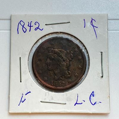 LOT 133: Nine U.S. Large One Cent Coins