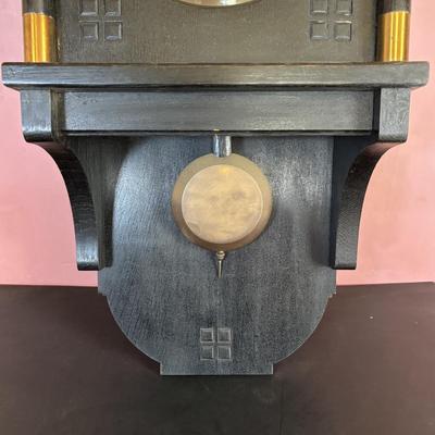 LOT 136: Vintage Wooden Wal Clock with a G.W. Name Plate