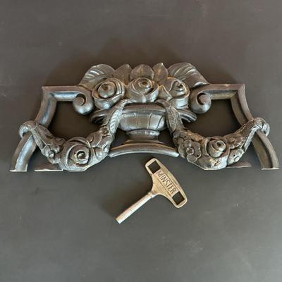 LOT 136: Vintage Wooden Wal Clock with a G.W. Name Plate
