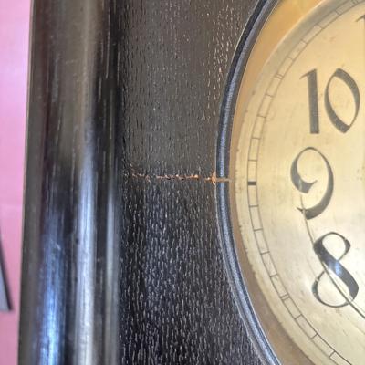 LOT 136: Vintage Wooden Wal Clock with a G.W. Name Plate