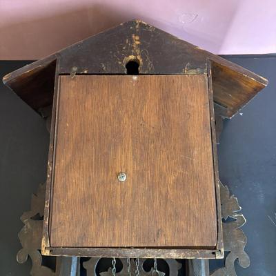 LOT 141: Vintage Cuckoo Clock with Inlay Details & Intricated Carvings
