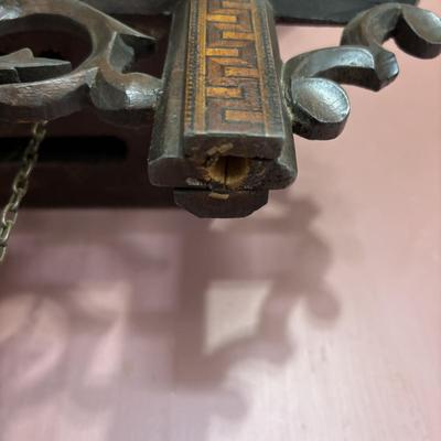 LOT 141: Vintage Cuckoo Clock with Inlay Details & Intricated Carvings