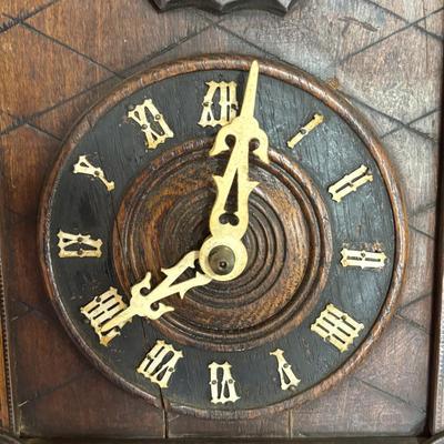 LOT 141: Vintage Cuckoo Clock with Inlay Details & Intricated Carvings