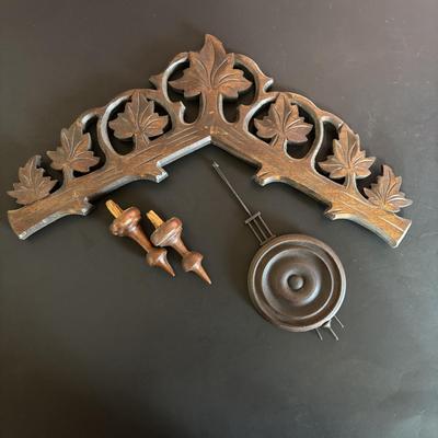 LOT 141: Vintage Cuckoo Clock with Inlay Details & Intricated Carvings