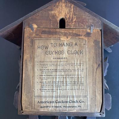 LOT 145: Vintage Cuckoo Clock: Amercian Cuckoo Clock Co., Philadelphia PA